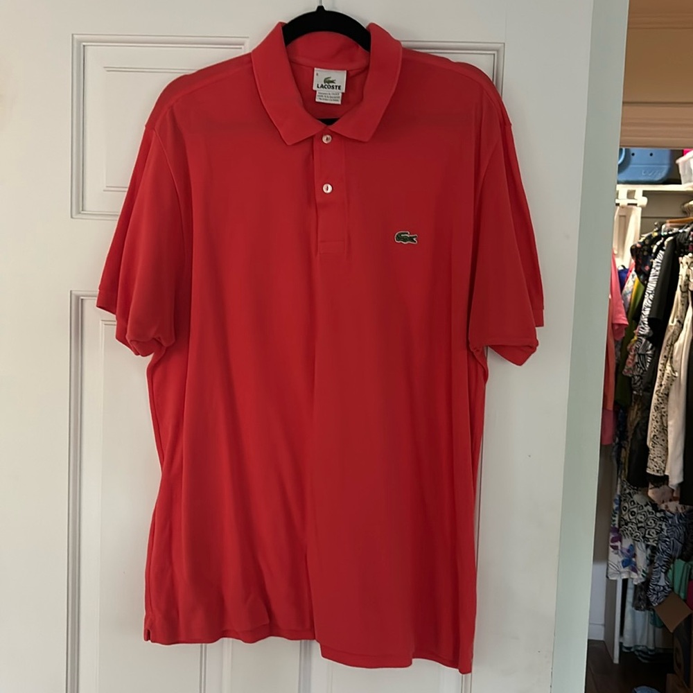 Men’s size 8 Lacoste shirt, orange